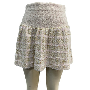 LoveShackFancy Textured Cream Puff Pink Bibi Skirt Size XS