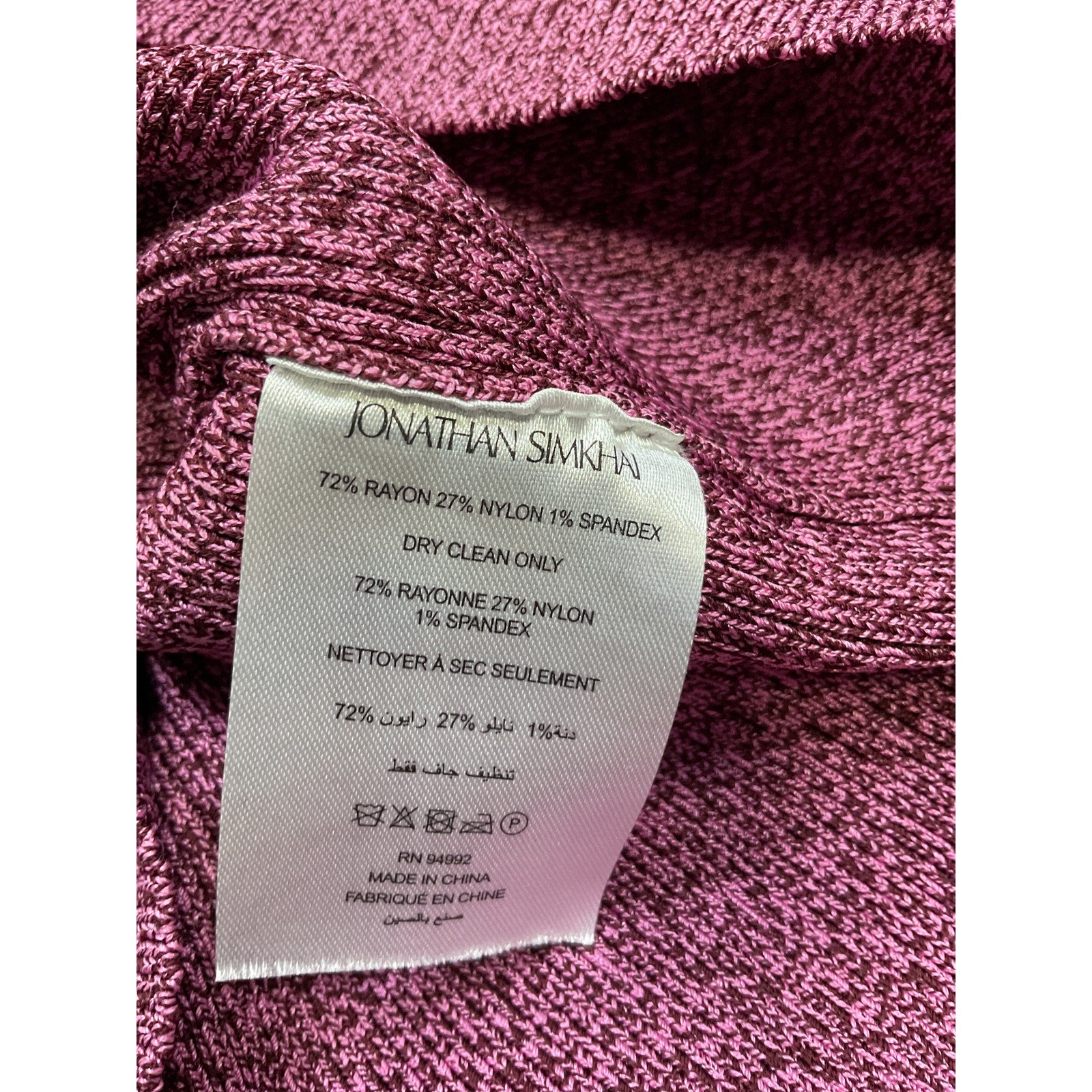 Simkhai Alexia 'Marled' Pink Rayon Halter Tie Top Size M - NWT
