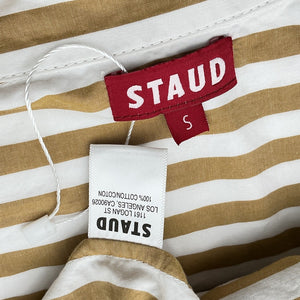 Staud Striped Beige Colton Top Size S