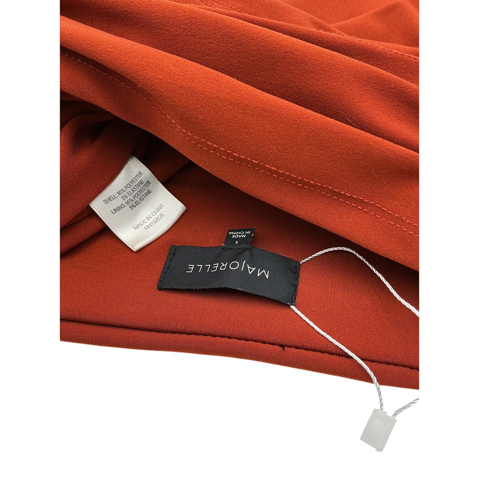 Majorelle 'Destiny' Orange Polyester Mini Skirt Size S