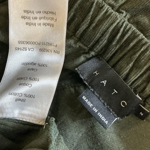 Hatch Corduroy Dark Pine Jude Pants Size 2