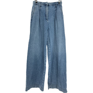 Rag & Bone Relaxed Blue Audra Pleated Pants Size 24