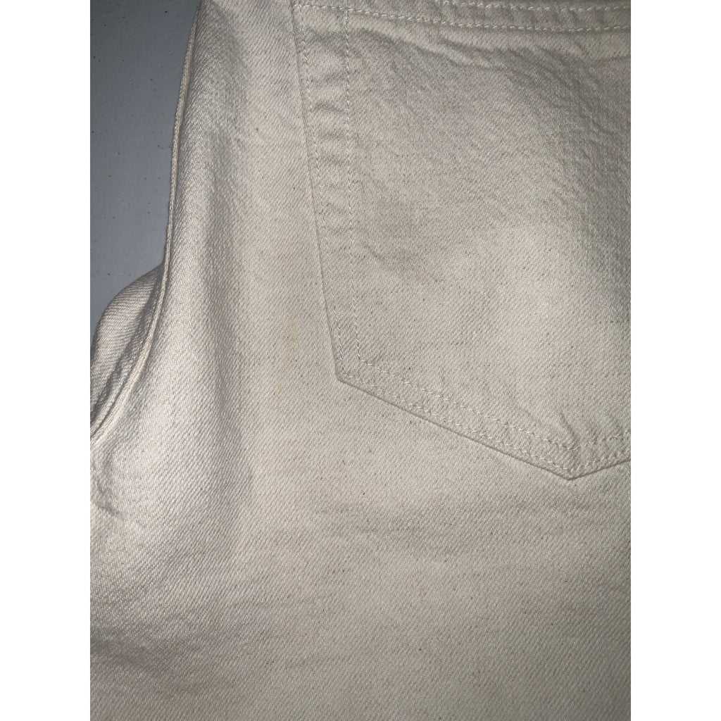 Frame 'Le' White Cotton Brigette High Waist Raw Edge Denim Shorts Size 25