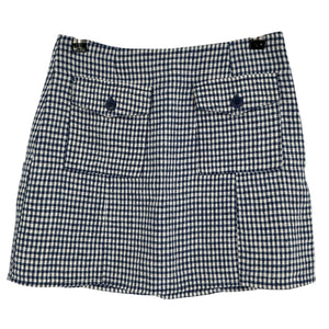 Reformation Gingham Blue Vera Skirt Size 2