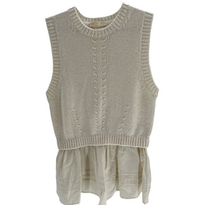 Ulla Johnson Knit Ivory Edda Knit Top Size S