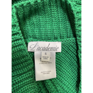 L'Academie 'Isolde' Green Polyester Mock Neck Sweater Size S