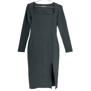 Beyond Yoga Sleek Black Spacedye Impress Midi Dress Size S