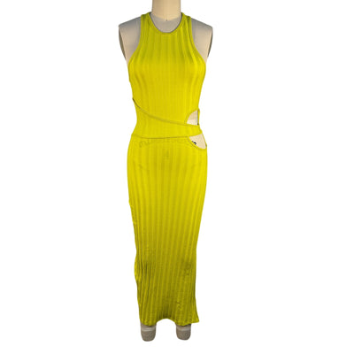 Simkhai Ribbed Green Kaya Dress Size XS