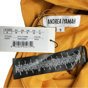 Andrea Iyamah Striking Gold Zado Gown Size XS NWT