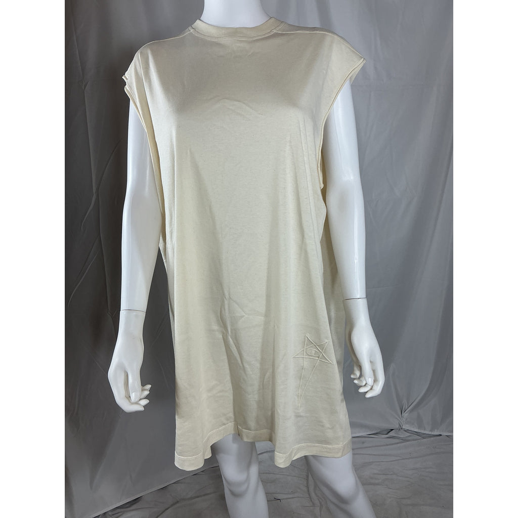 Rick Owens 'Tarp' White Cotton Jersey T-Shirt Size L - NWT