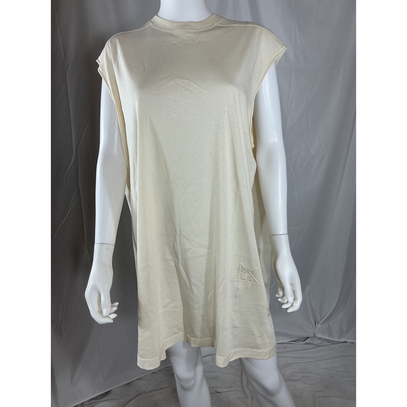 Rick Owens 'Tarp' White Cotton Jersey T-Shirt Size L - NWT