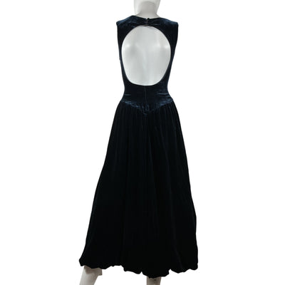 Reformation 'Elvira' Blue Rayon Velvet Dress Size 0
