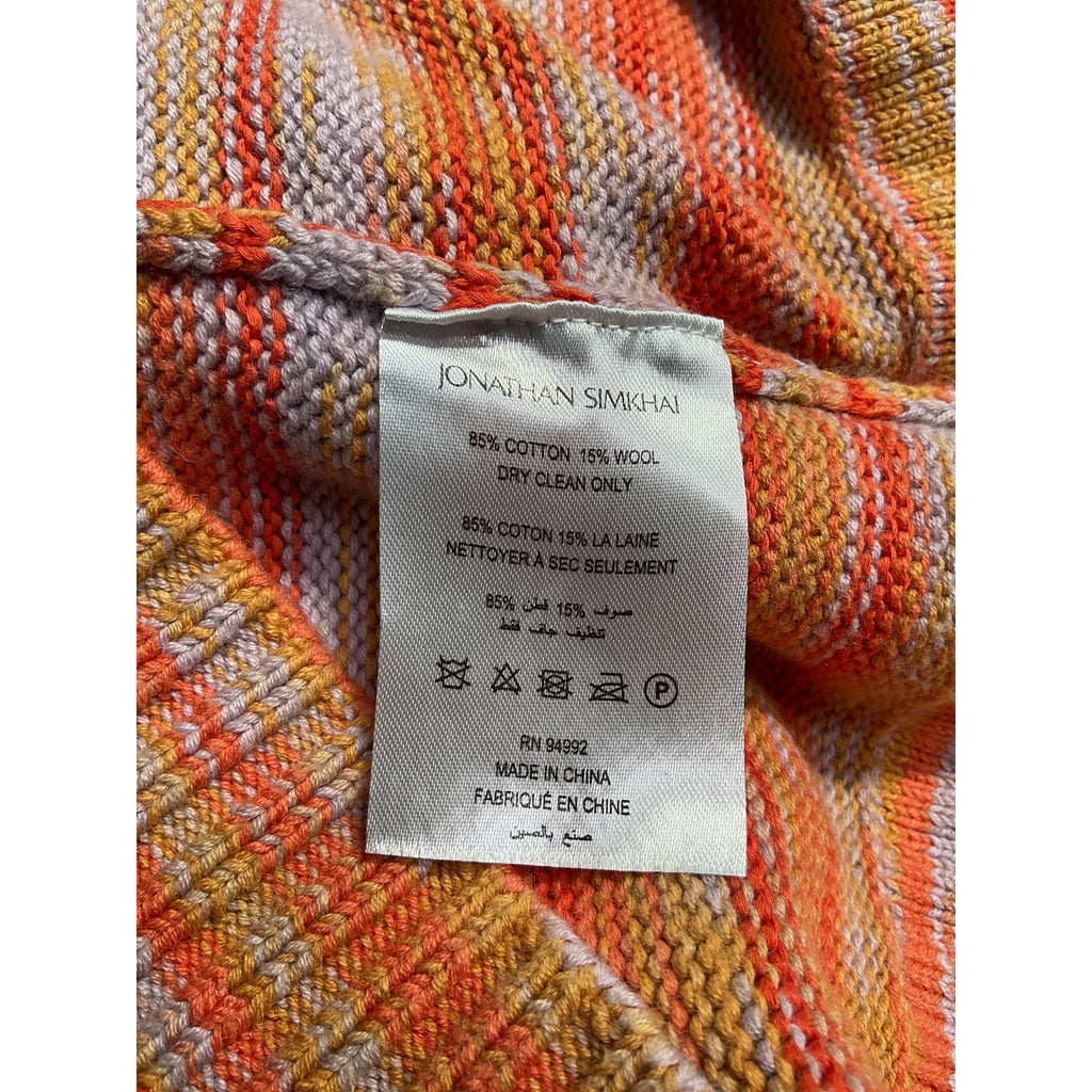 Simkhai Avani Space Dye Orange Cotton Cut Out Tank Size S