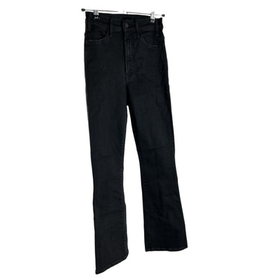 Mother Classic Black Hustler High Waist Ankle Flare Denim Jeans Size 23