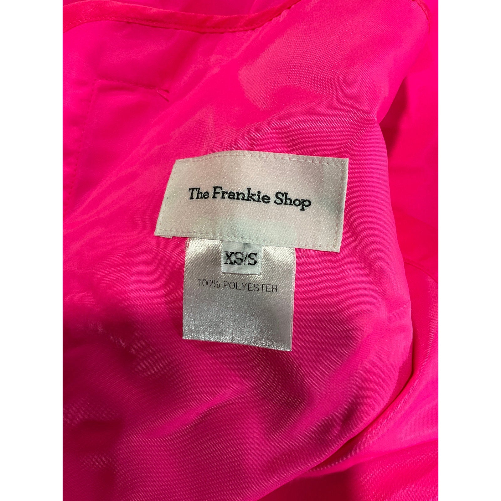 The Frankie Shop 'Perla' Pink Polyester Oversized Woven Shirt Size XS / S