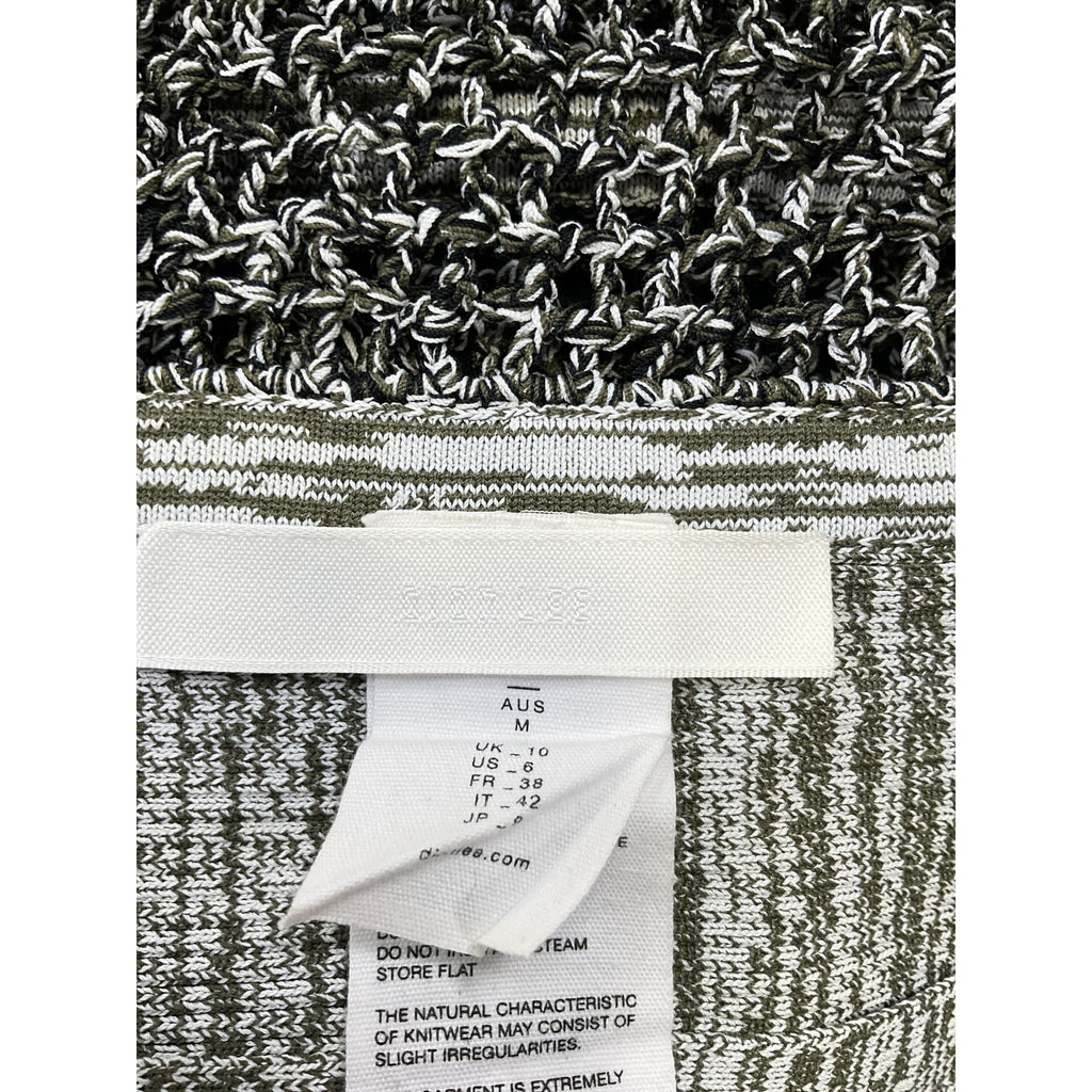 Dion Lee 'Stirrup' Black Viscose Crochet Mini Dress Size M