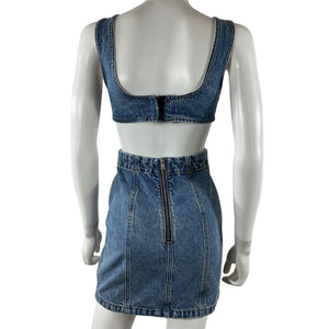 Grlfrnd Cutout Blue Vivi Dress Size XS