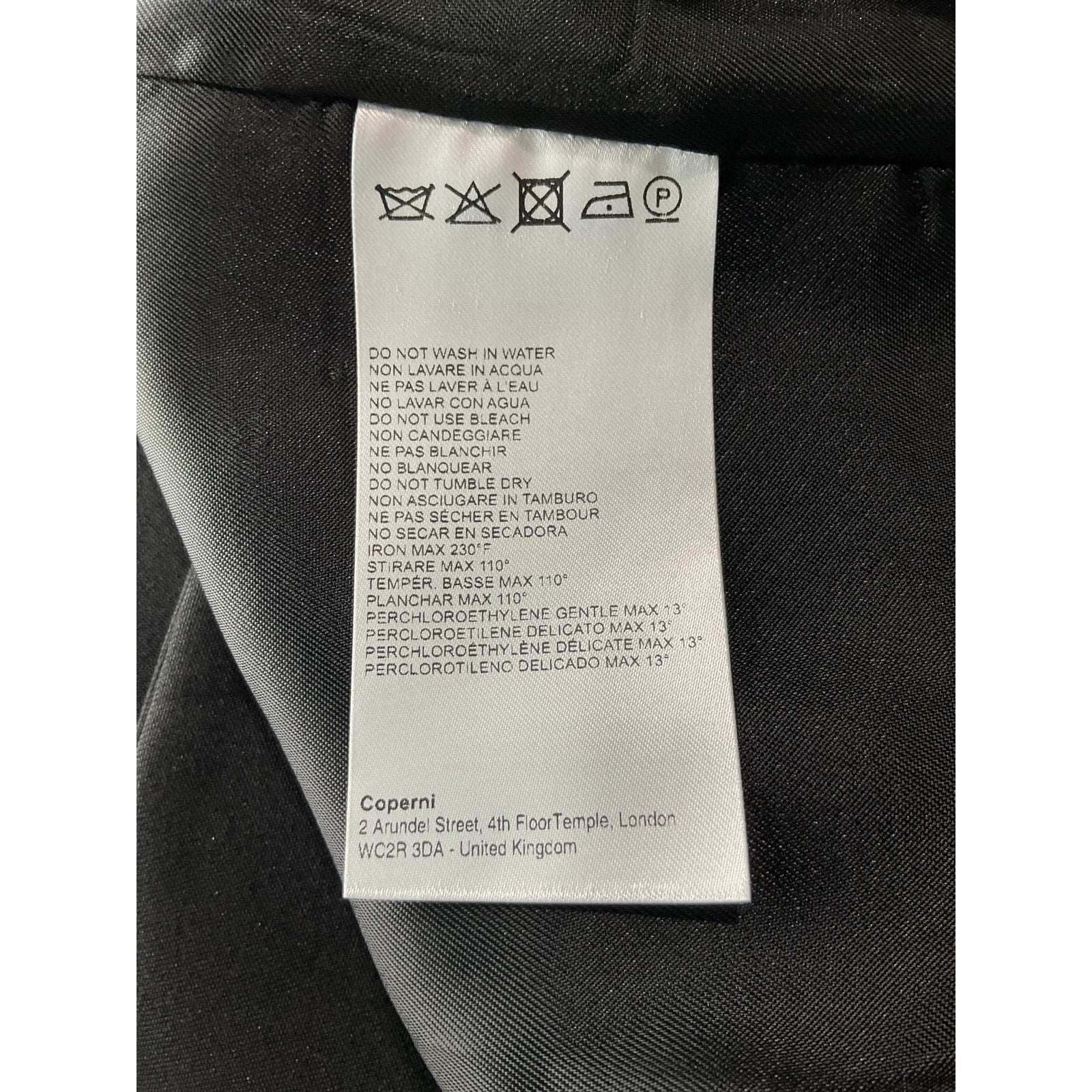 Coperni Double Breasted Black Polyester Tailored Jacket Size S
