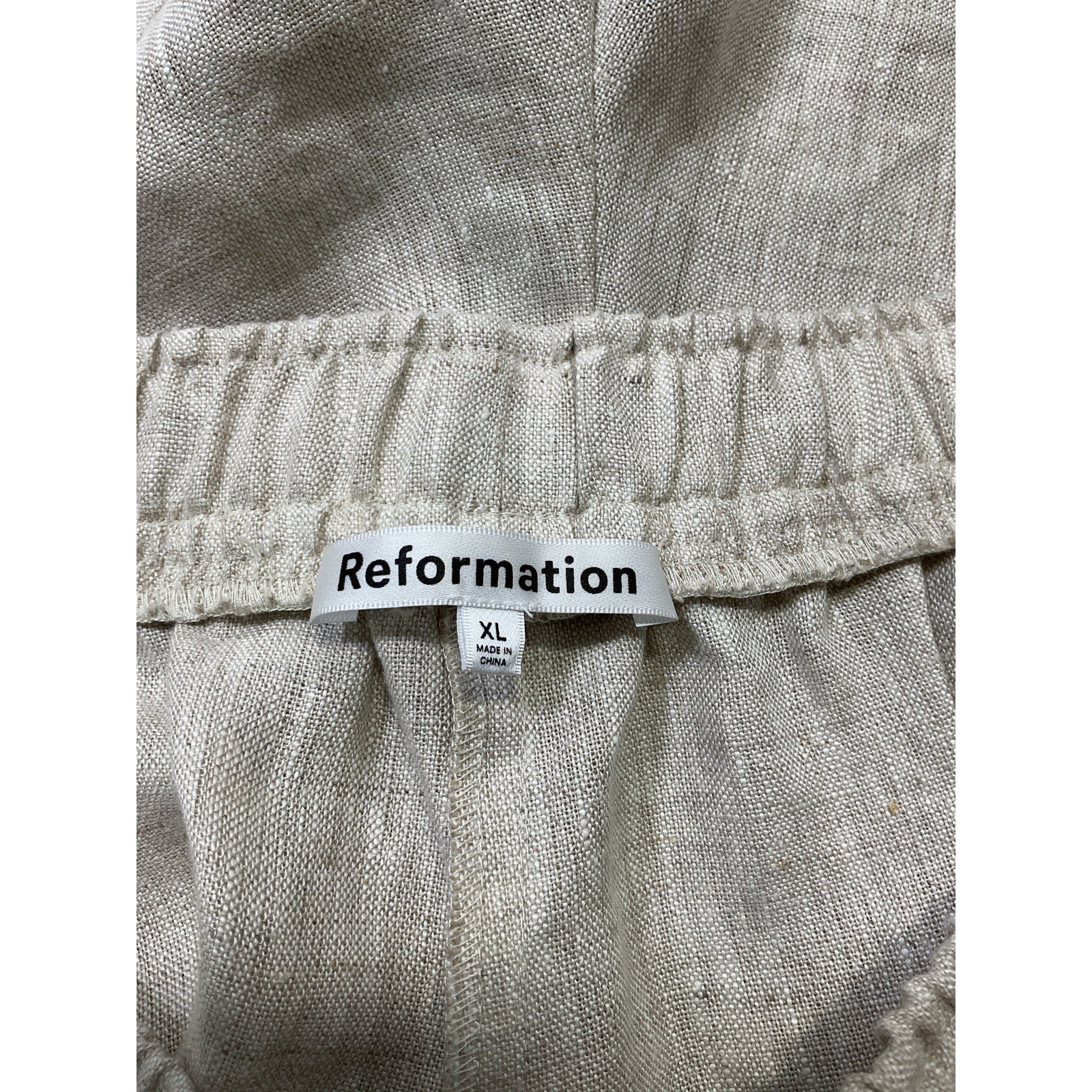 Reformation 'Charlotte' Gray Linen Short Size XL