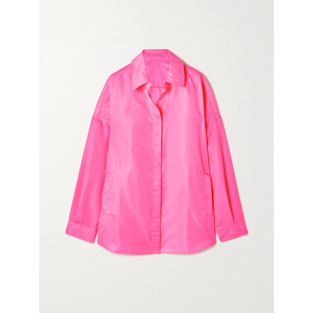 The Frankie Shop 'Perla' Pink Polyester Oversized Woven Shirt Size XS / S