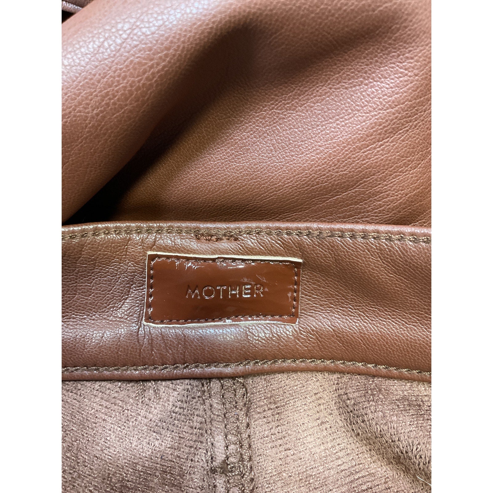 Mother High Waisted Rail Brown Polyester Skimp Pant Size 25 - NWT