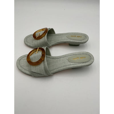 Cult Gaia 'Nelly' Green Raffia Sandal Size 38