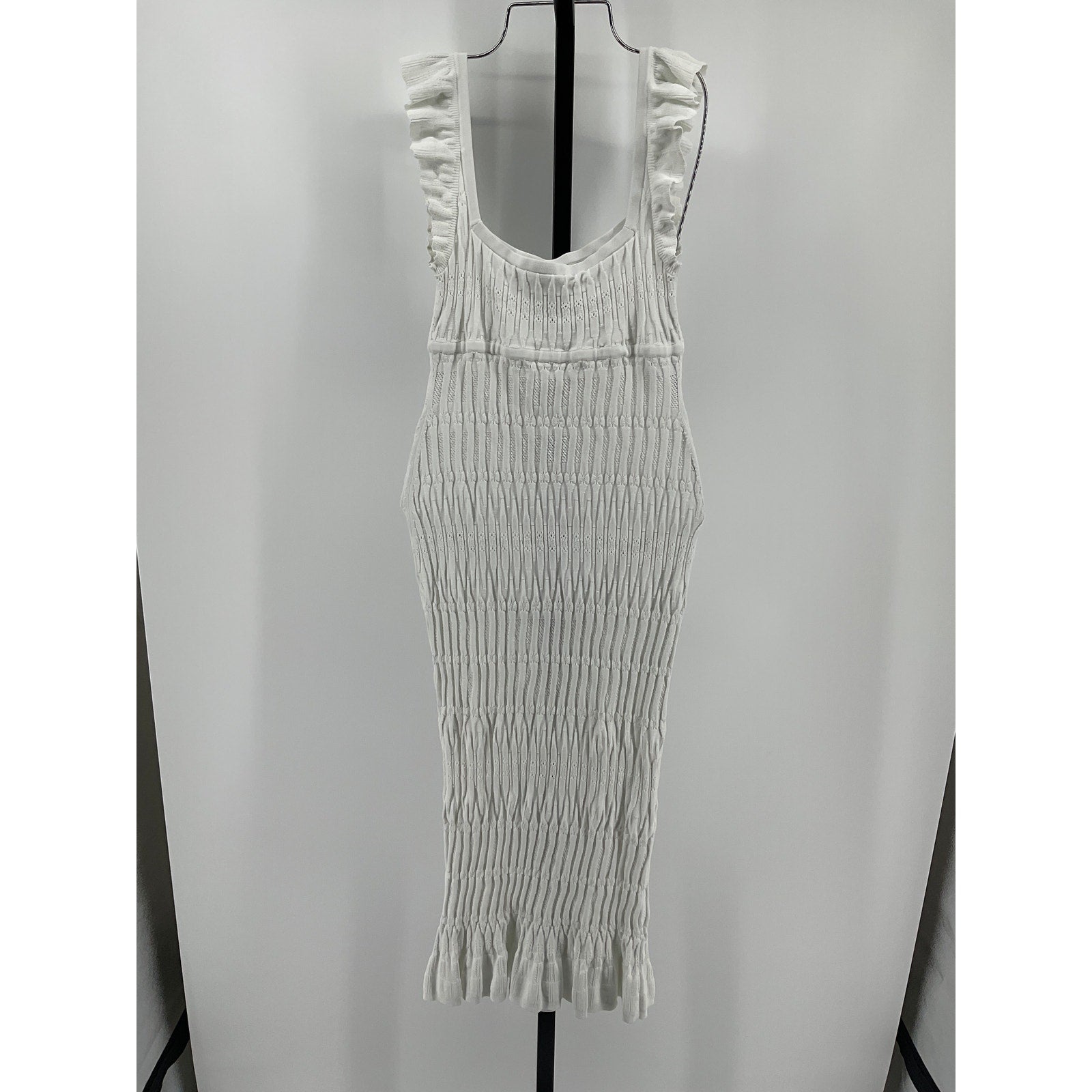 Lpa 'Gracie' White Viscose Midi Dress Size M
