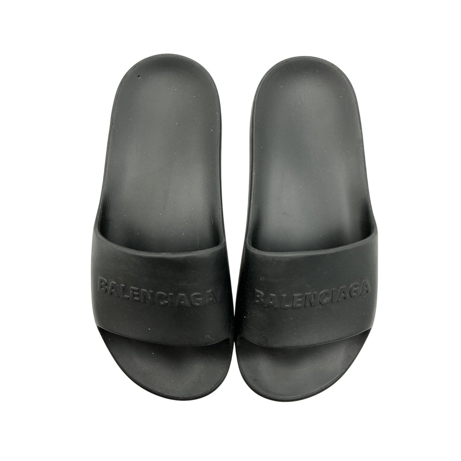 Balenciaga 'Mono' Black Rubber Slides Size 8