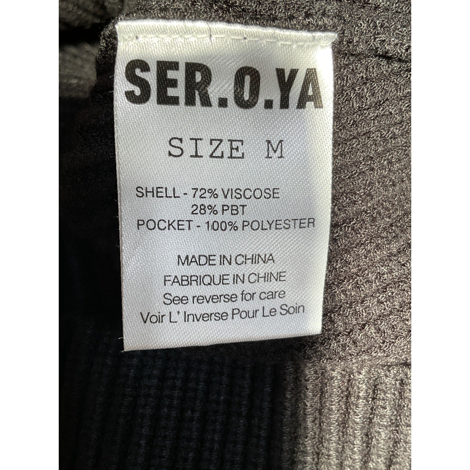 Ser.O.Ya 'Donna' Black Mid Cropped Sweater Size M