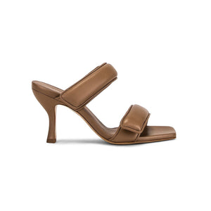 Gia Borghini Padded Tan Pernille Teisbaek Two Strap Sandal Size 37.5 EU / 7.5 US