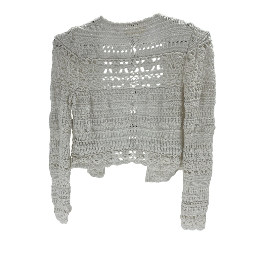 Loveshackfancy 'Middleton' White Cotton Crochet Cardigan Size S