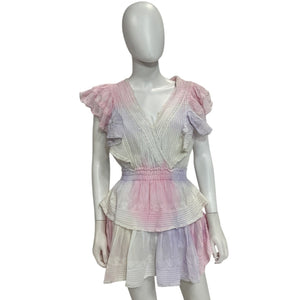 Loveshackfancy Ruffled Multicoloured Gwen Minidress Size XS