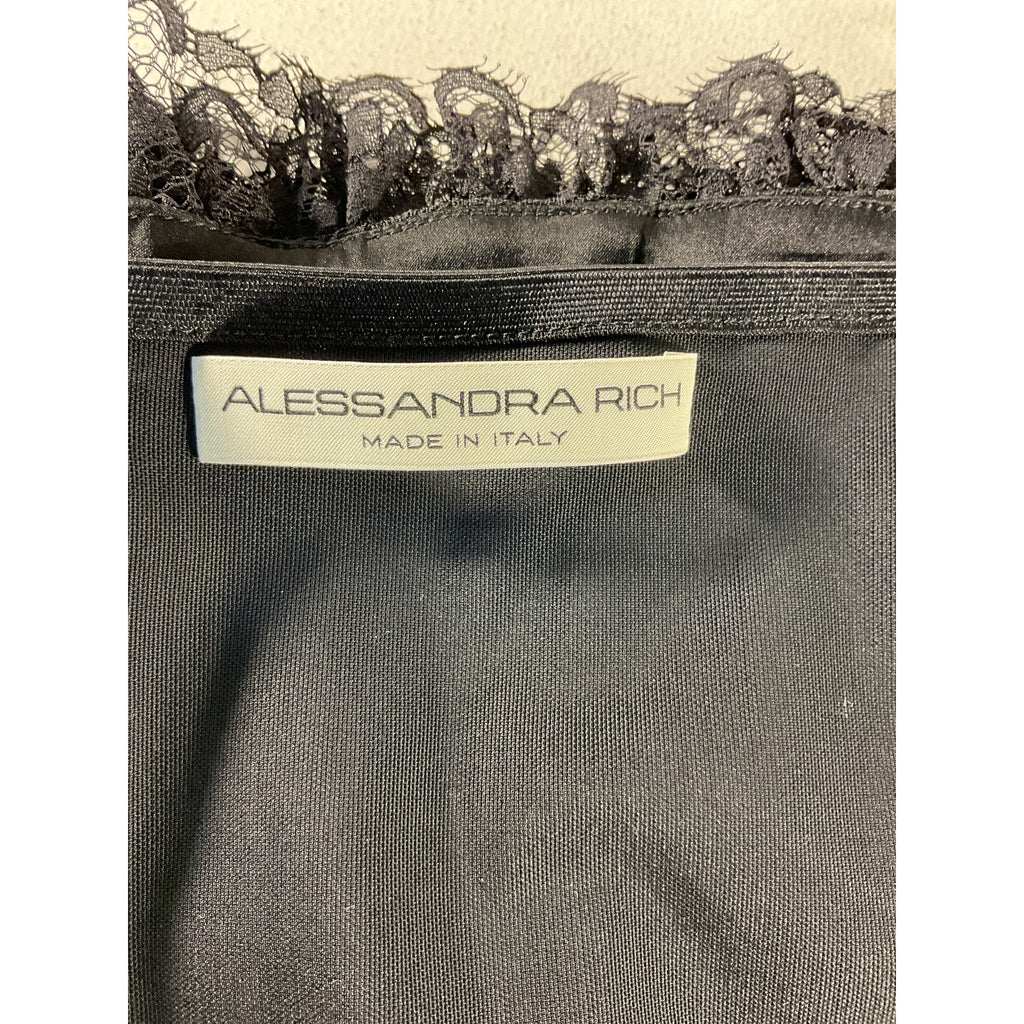 Alessandra Rich 'Lace' Black Bustier Top Size 38