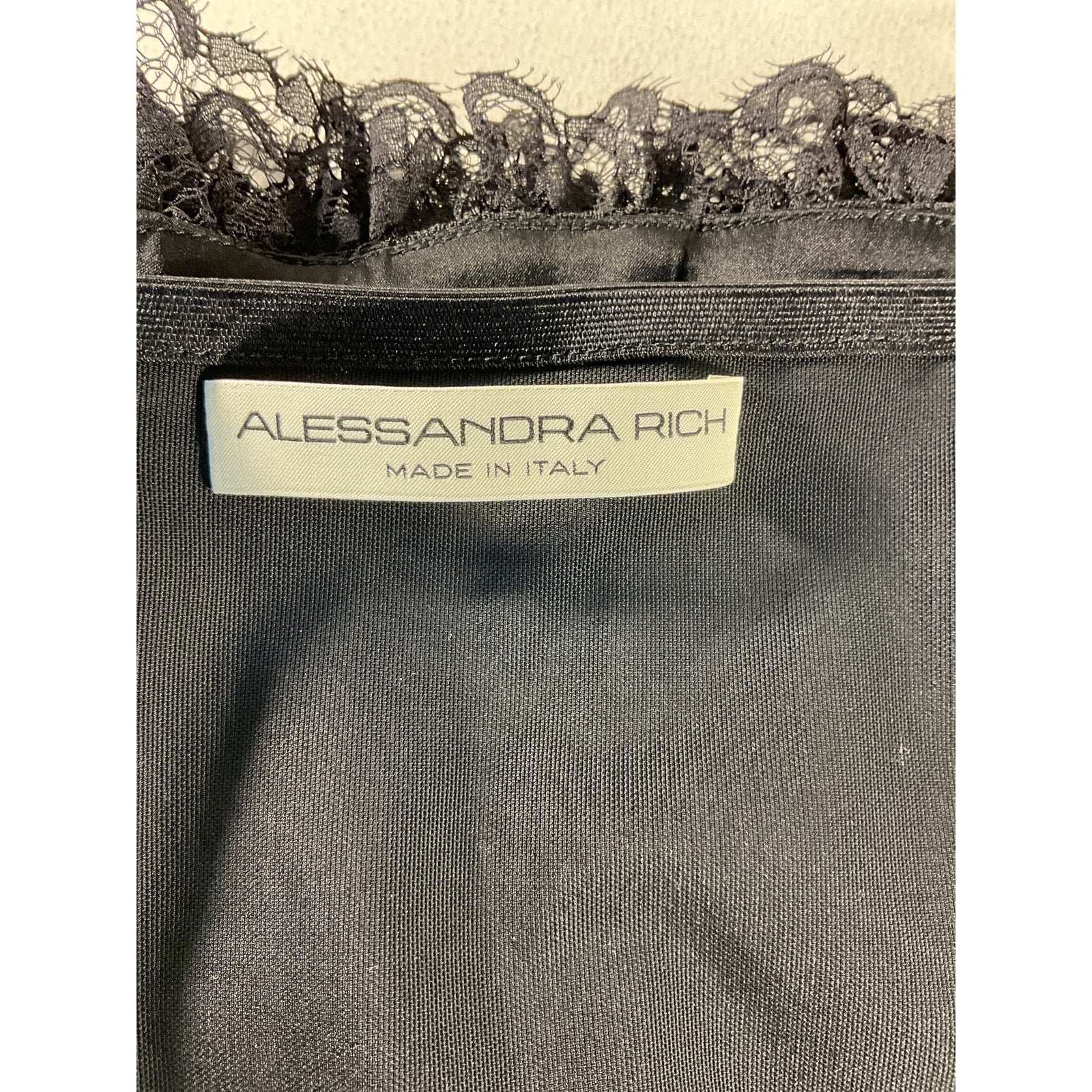 Alessandra Rich 'Lace' Black Bustier Top Size 38