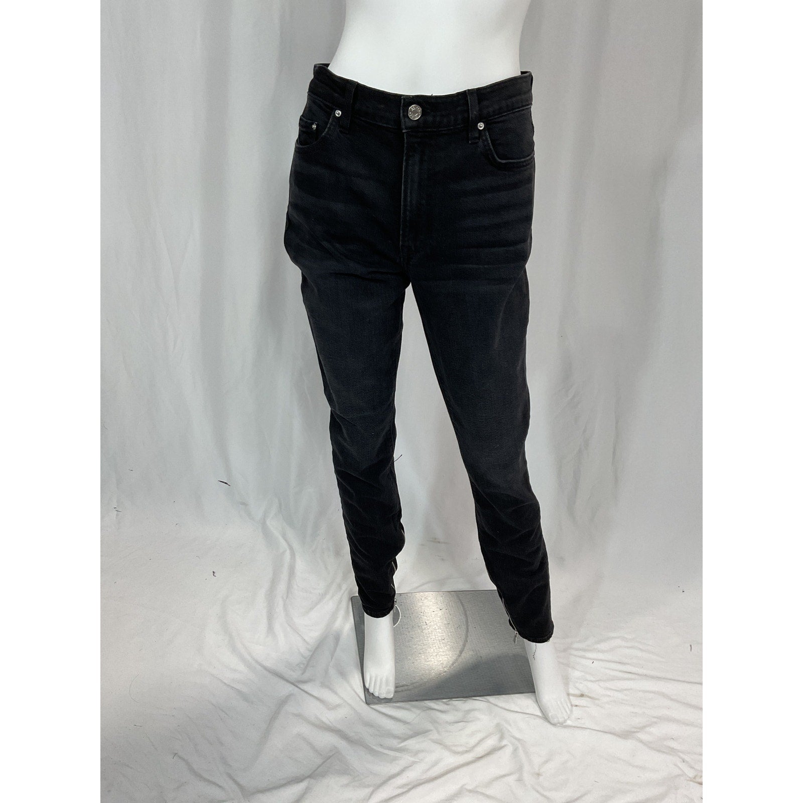 Grlfrnd 'Karla' Black Ankle Zip Skinny Denim Jeans Size 27