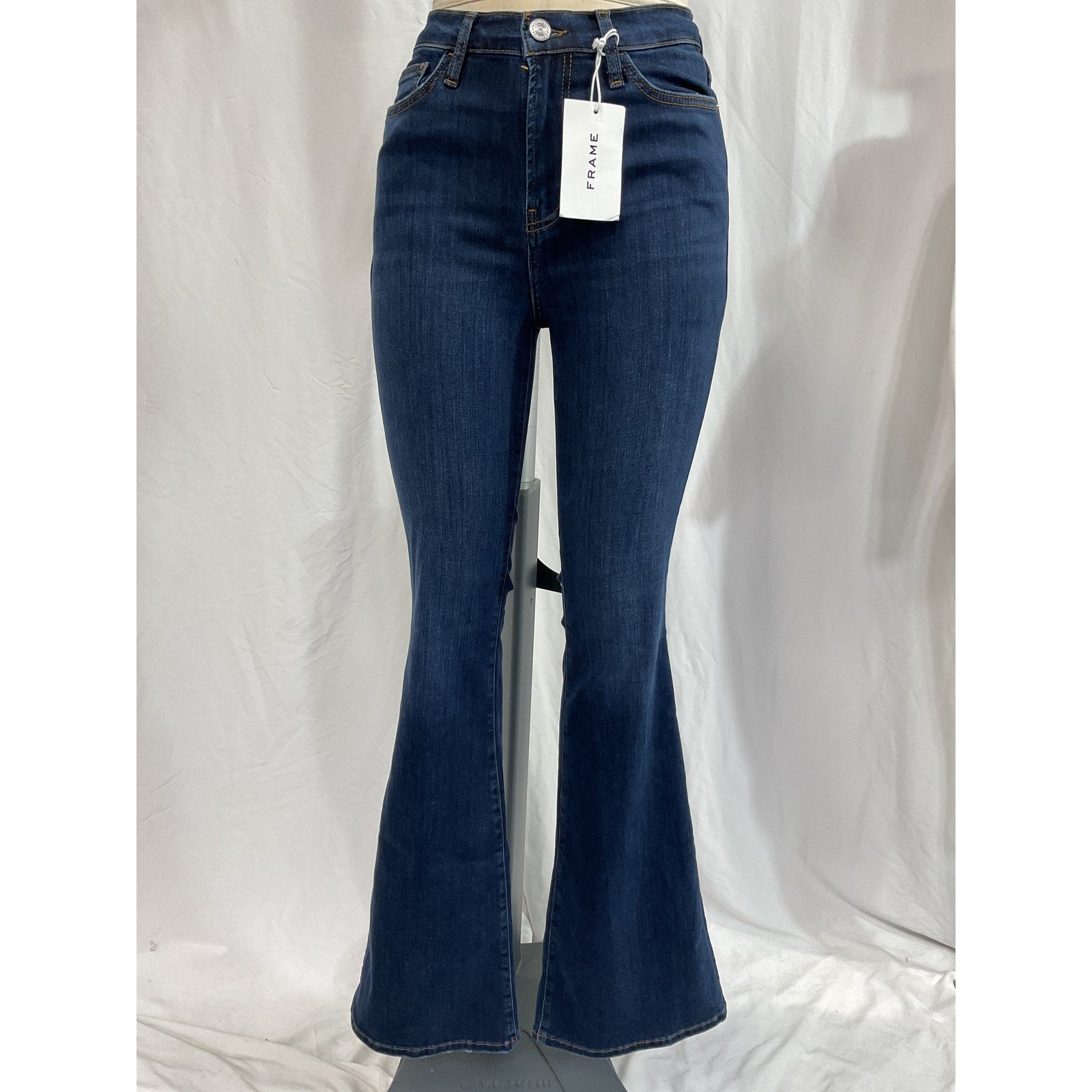 Frame 'Le' Blue High Flare Denim Jean Size 28 - NWT