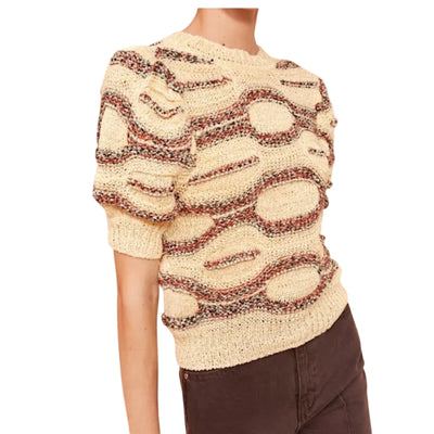 Ulla Johnson Textured Cream Alba Sweater Size XS