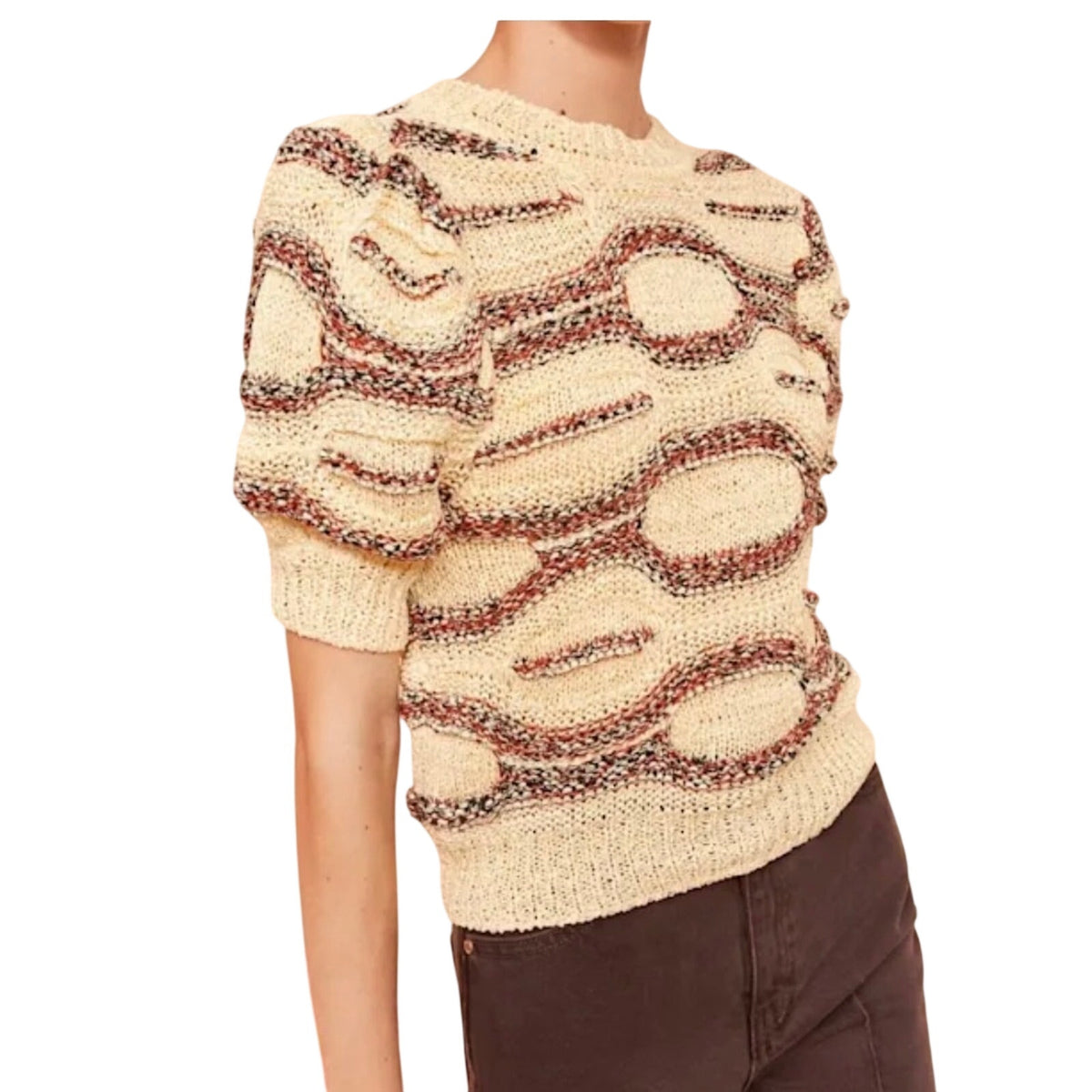 Ulla Johnson Textured Cream Alba Sweater Size XS