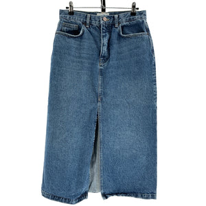 La Ligne Classic Blue Denim Jeans Kate Skirt Size 29