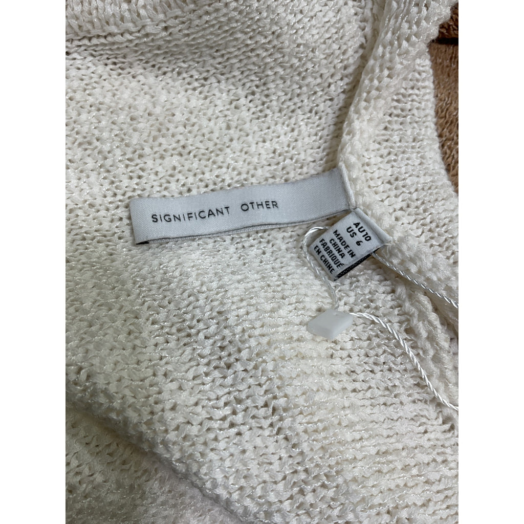 Significant Other 'Orly' Beige Cotton Knit Mini Dress Size 6