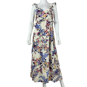 Hatch Ruffled Floral Splash Flouncy Slip Dress Size S