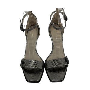 Allsaints Sleek Gunmetal Grey Betty High Heel Sandals Size 41 EU / US 11