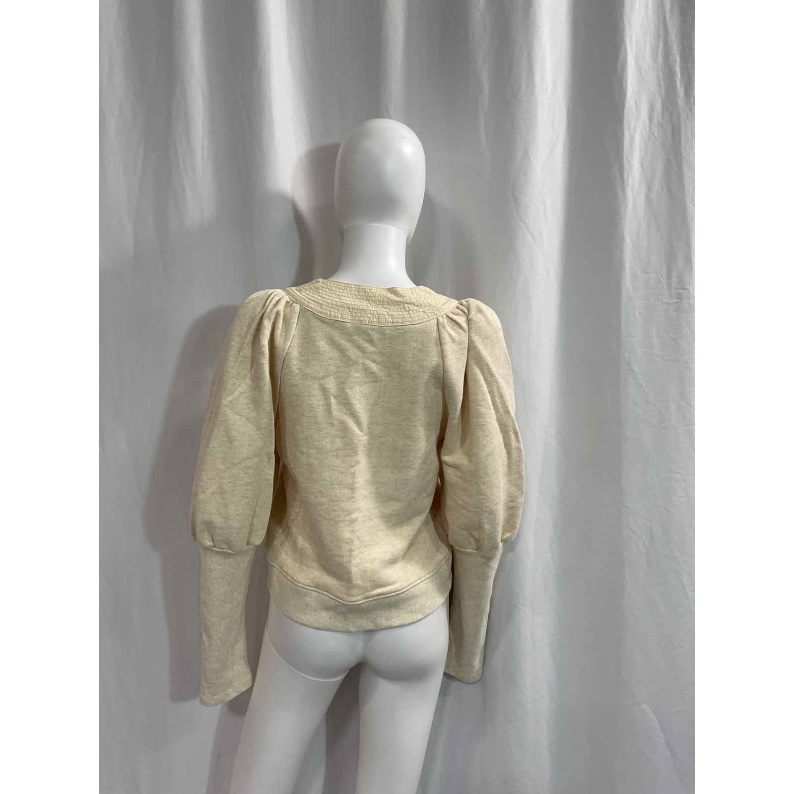Ulla Johnson 'Sutton' White Poplin-Trimmed Cotton-Jersey Sweatshirt Size M