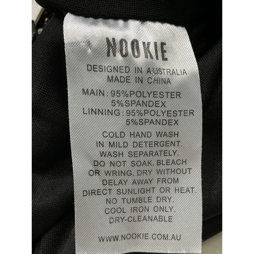 Nookie 'Fame' Silver Crystal Embellished Mini Dress Size S - NWT