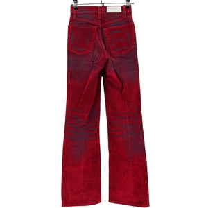 Re/Done Retro Distressed Red Flocked Originals 70s Bootcut Denim Jeans Size 23