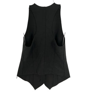 Norma Kamali Sleek Black Simple Vest Size S/36