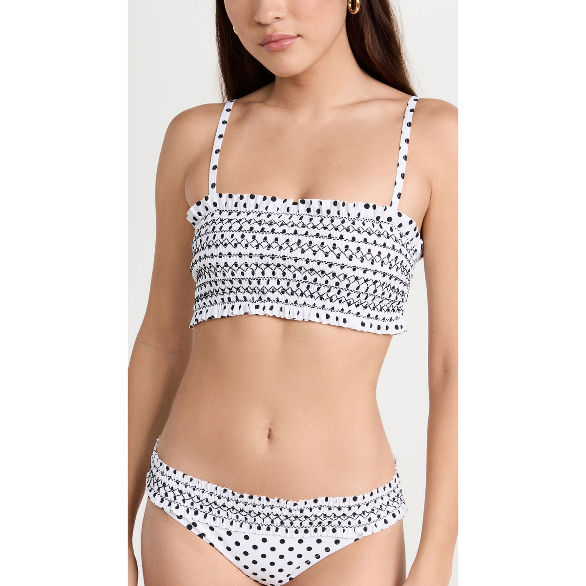 Tory Burch Black Polka Dot 'Costa' Top Size M