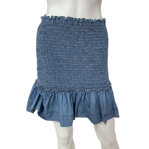 Veronica Beard Chambray Blue Aloya Skirt Size 6