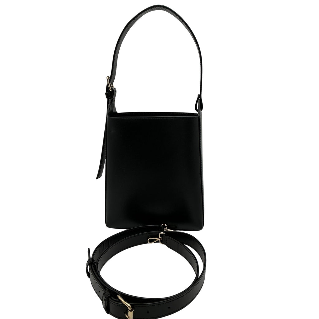 A.P.C. 'Virginie' Black Leather Shoulder Bag