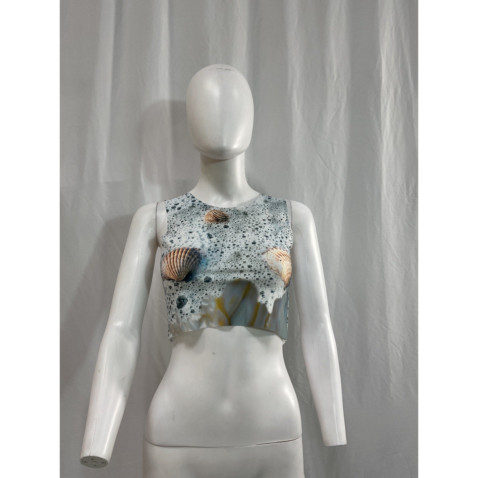 Di Petsa 'Sea Foam' Blue Crop Top Size M - NWT